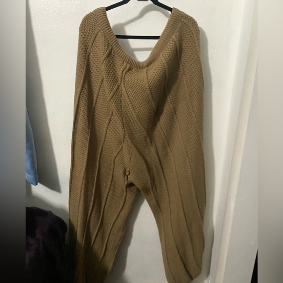 PRETTYLITTLETHING Wide Leg Knit Pants Size 26 - Picture 3 of 4